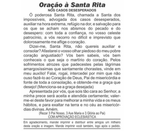Oração de Santa Rita