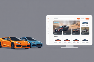Imagem de destaque mostrando a interface online da Sato Leilões com variedade de carros.
