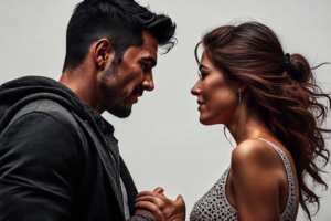 Imagem de um casal feliz mostrando satisfação e confiança, simbolizando o impacto positivo do azulzinho americano no relacionamento.