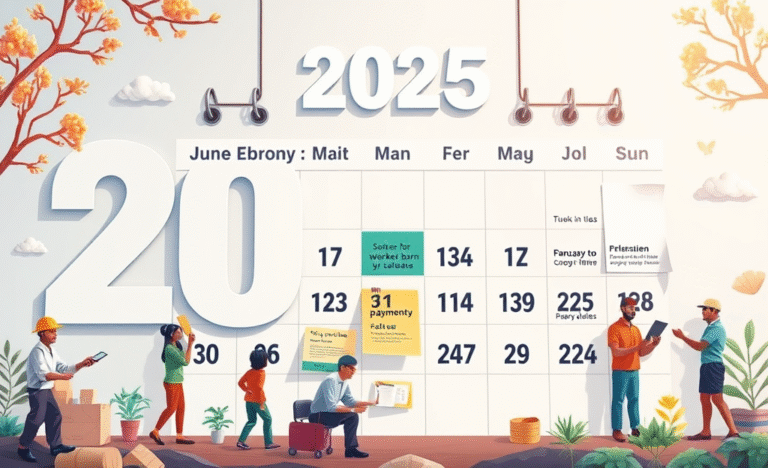 Calendário do PIS 2025 com datas de pagamento do abono salarial.