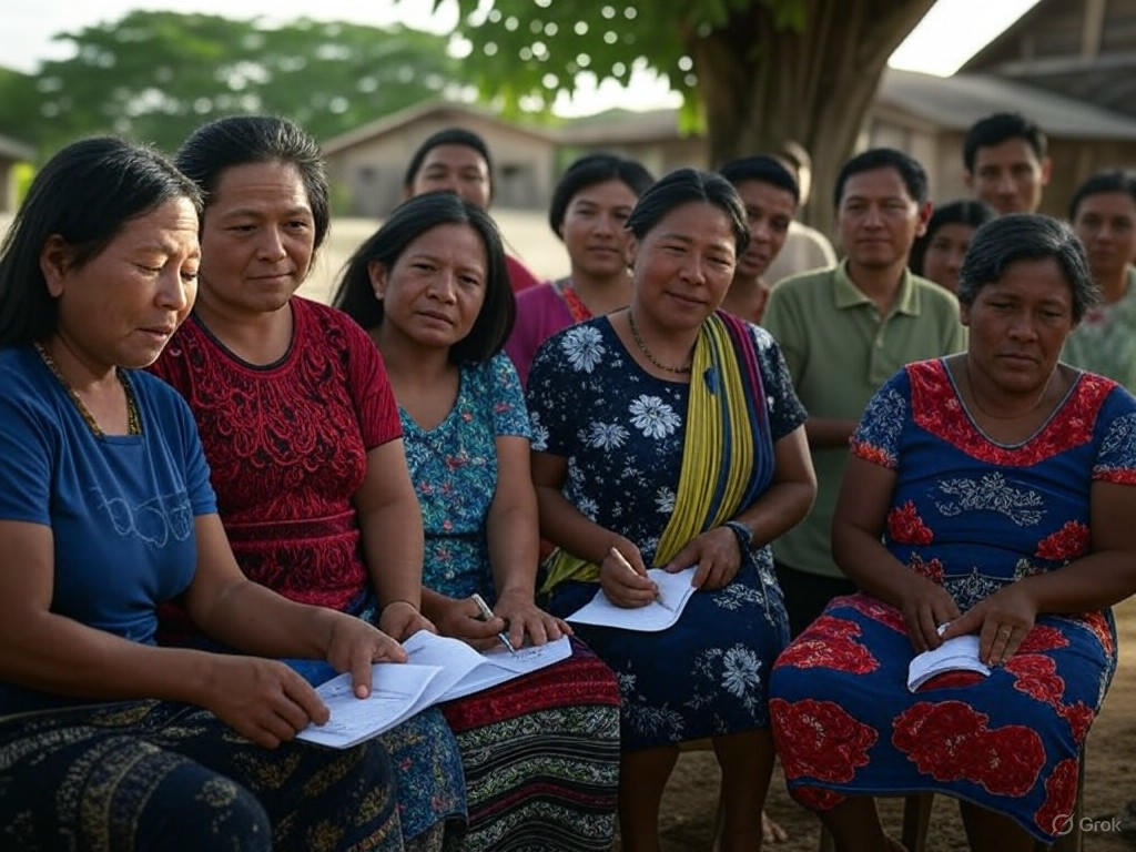 Famílias indígenas de Aquidauana assinam contratos para construção de 34 casas populares