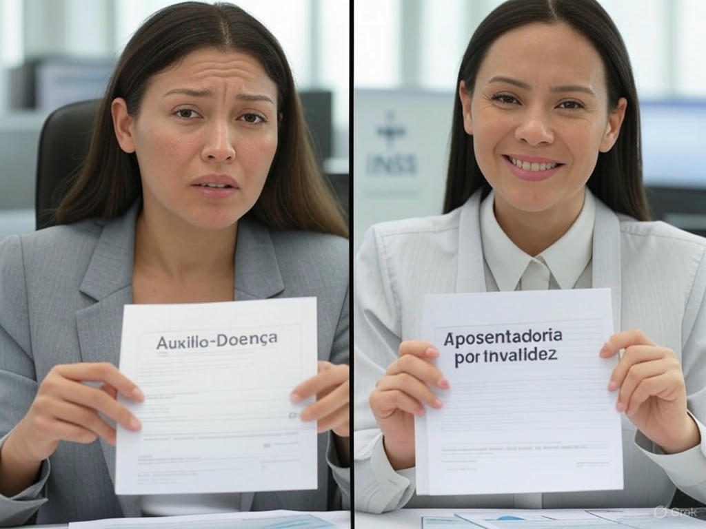 Comparação entre auxílio-doença e aposentadoria por invalidez no INSS em 2025: entenda as diferenças