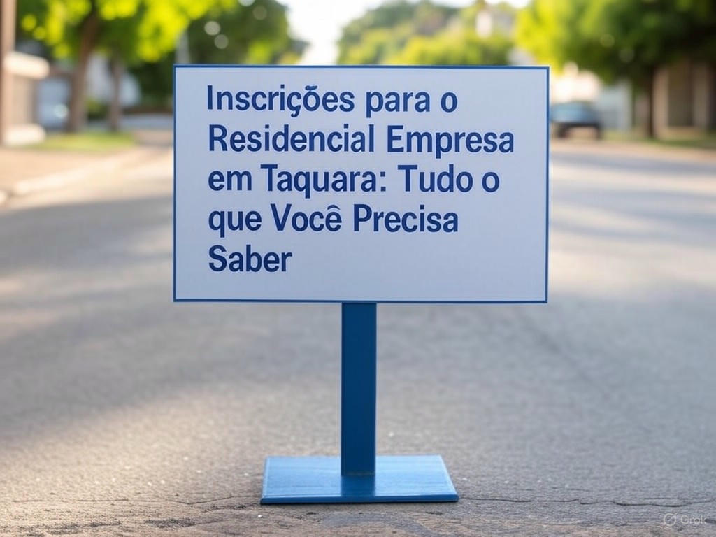 Inscrições para o Residencial Empresa em Taquara: Tudo o que Você Precisa Saber