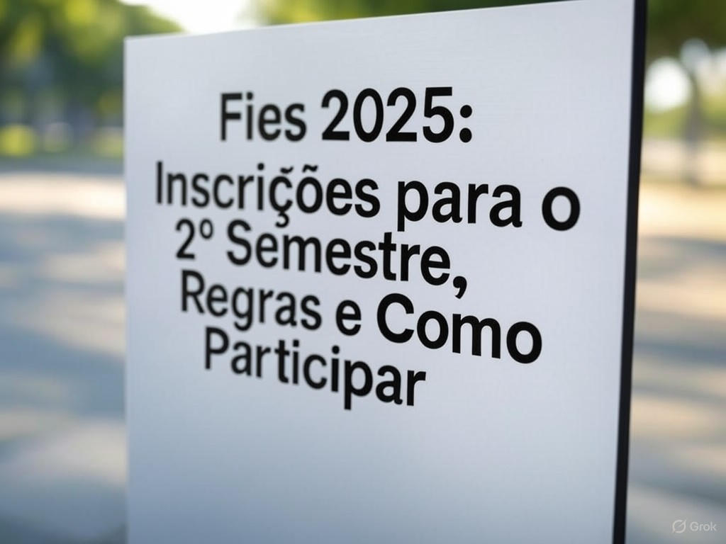 Fies 2025: Inscrições para o 2º Semestre, Regras e Como Participar