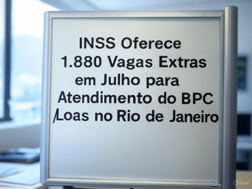 INSS Oferece 1.880 Vagas Extras em Julho para Atendimento do BPC/Loas no Rio de Janeiro