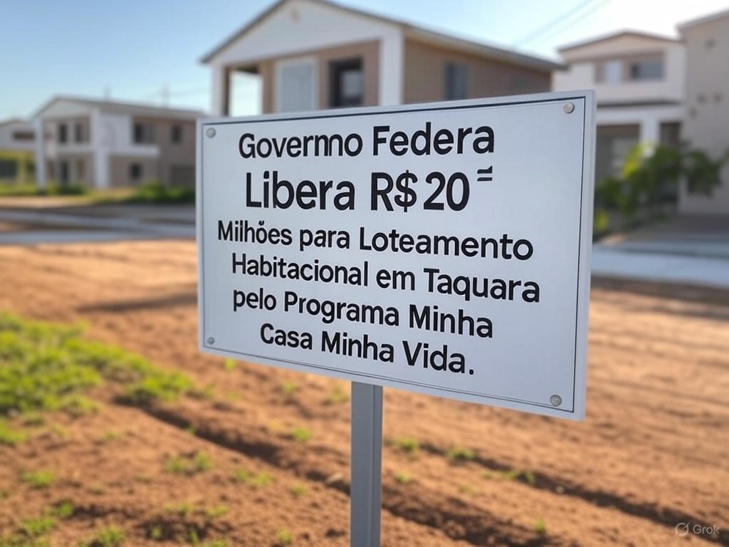 Governo Federal Libera R$ 20 Milhões para Loteamento Habitacional em Taquara pelo Programa Minha Casa Minha Vida