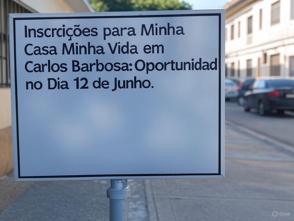 Inscrições para o Minha Casa Minha Vida em Carlos Barbosa: Oportunidades no Dia 12 de Junho