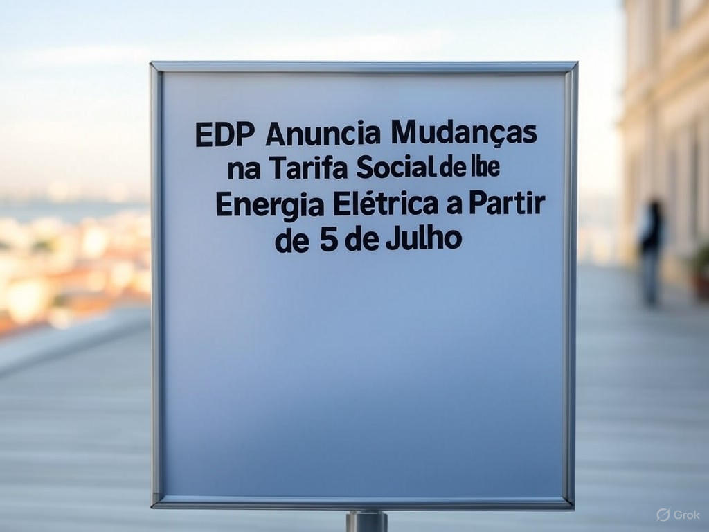 EDP Anuncia Mudanças na Tarifa Social de Energia Elétrica a Partir de 5 de Julho