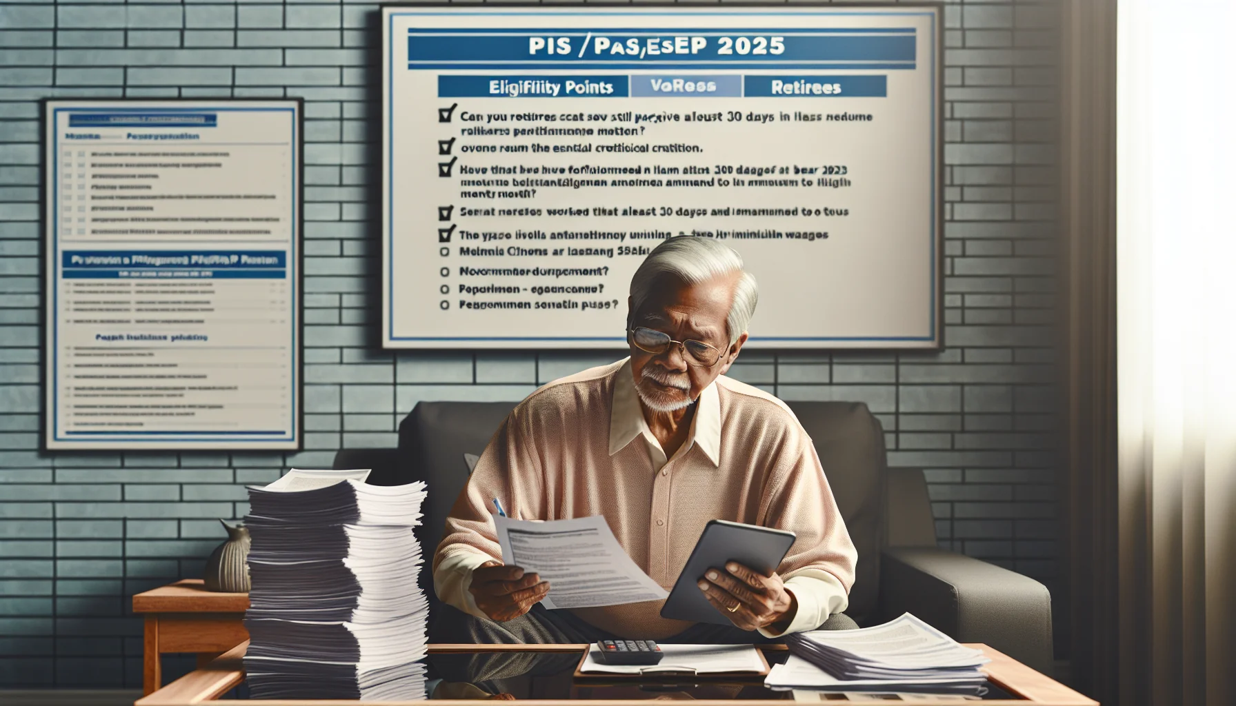 Checklist rápido para aposentados verificarem elegibilidade ao PIS/Pasep 2025