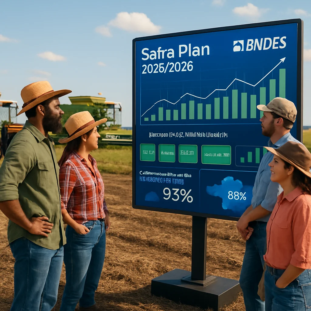 Agro Siga: Plano Safra 2025/2026 libera R$ 10 bilhões em crédito via BNDES