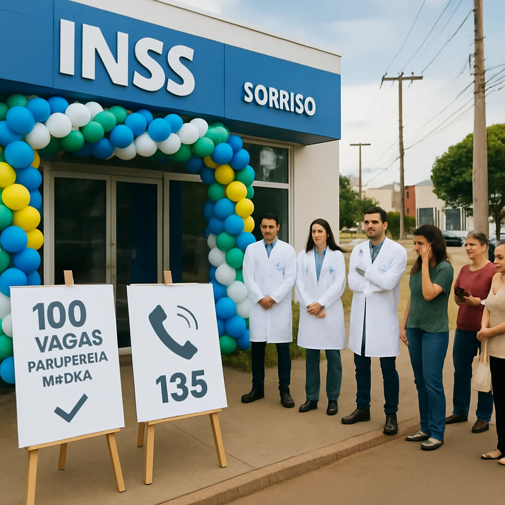 INSS em Sorriso: Mutirão com 100 Vagas para Perícias Médicas em 15 e 16 Ago