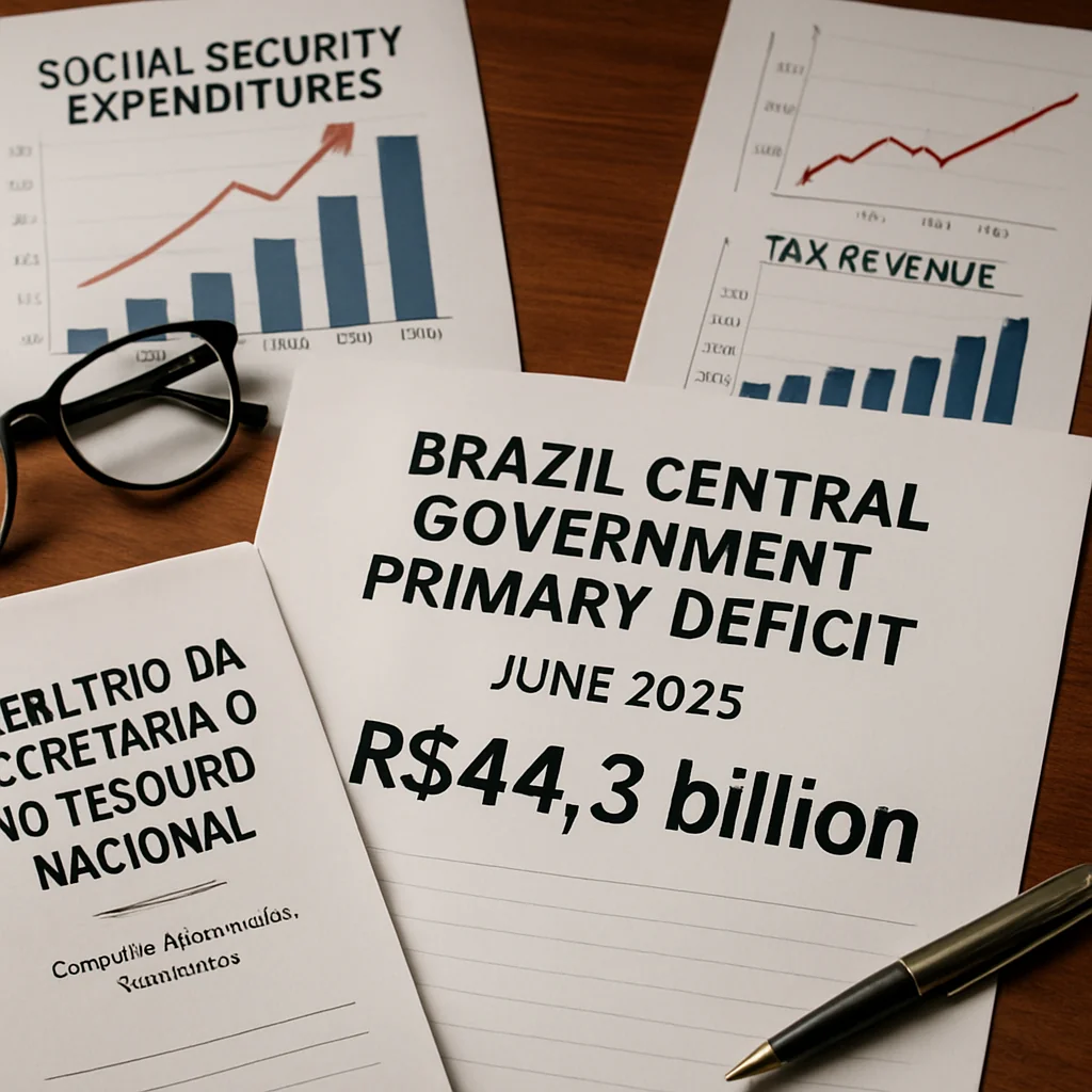 Déficit primário de R$ 44,3 bi em junho 2025: análise fiscal detalhada