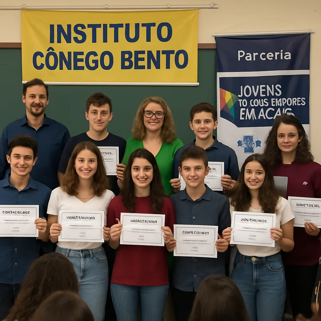 Encerramento do projeto Jovens Empreendedores em Ação no Instituto Cônego Bento