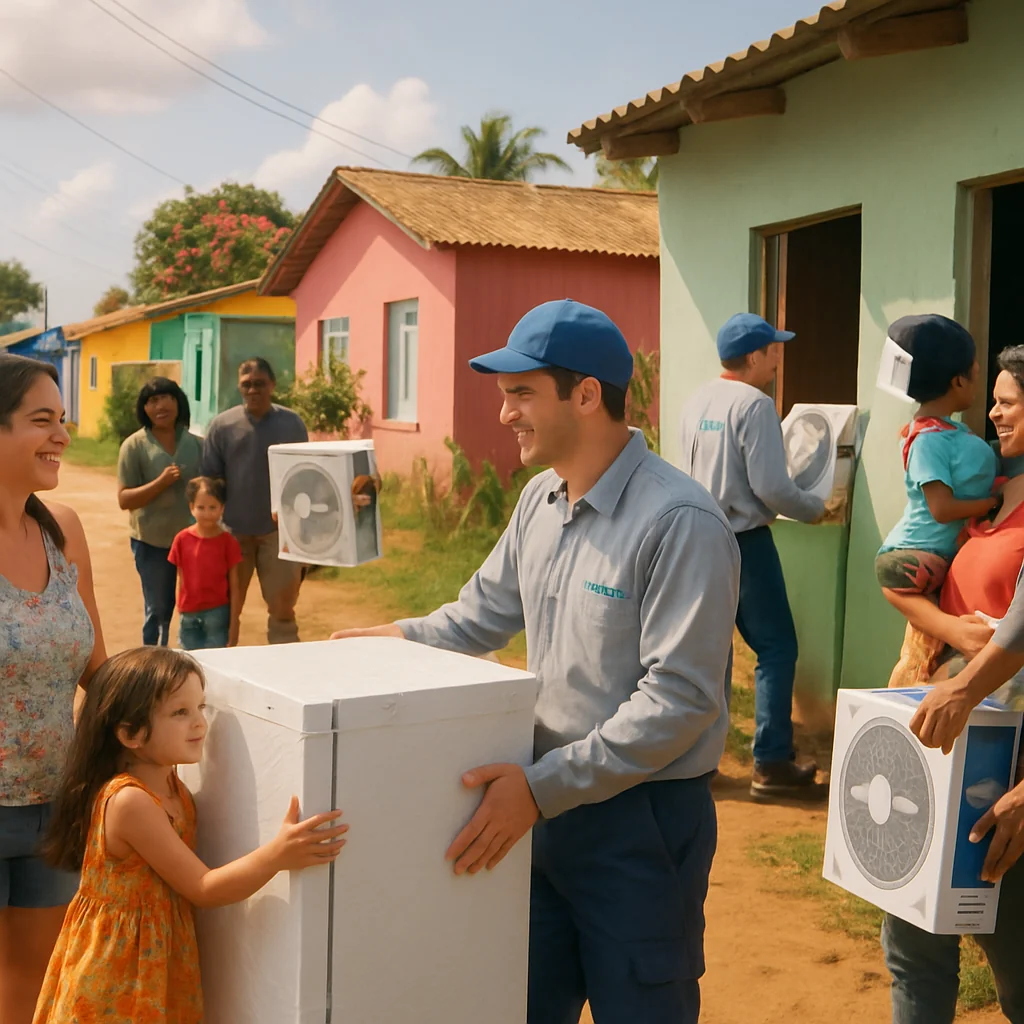 50 Famílias de Rondônia Ganham Geladeiras e Ventiladores Econômicos