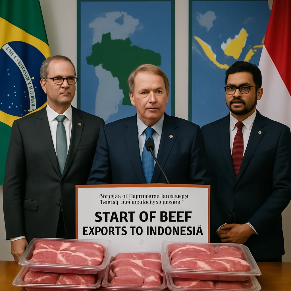 Brasil amplia mercado de proteína animal: carne bovina para Indonésia