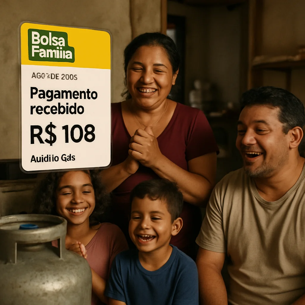 Beneficiários do Bolsa Família terão R$ 108 do Auxílio Gás em agosto 2025