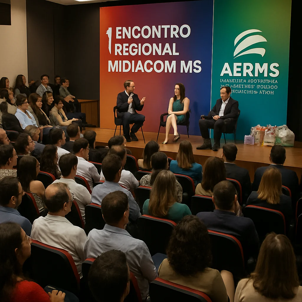 Encontro Regional MIDIACOM MS em Dourados: Palestras de Morgado, Alves e Souza