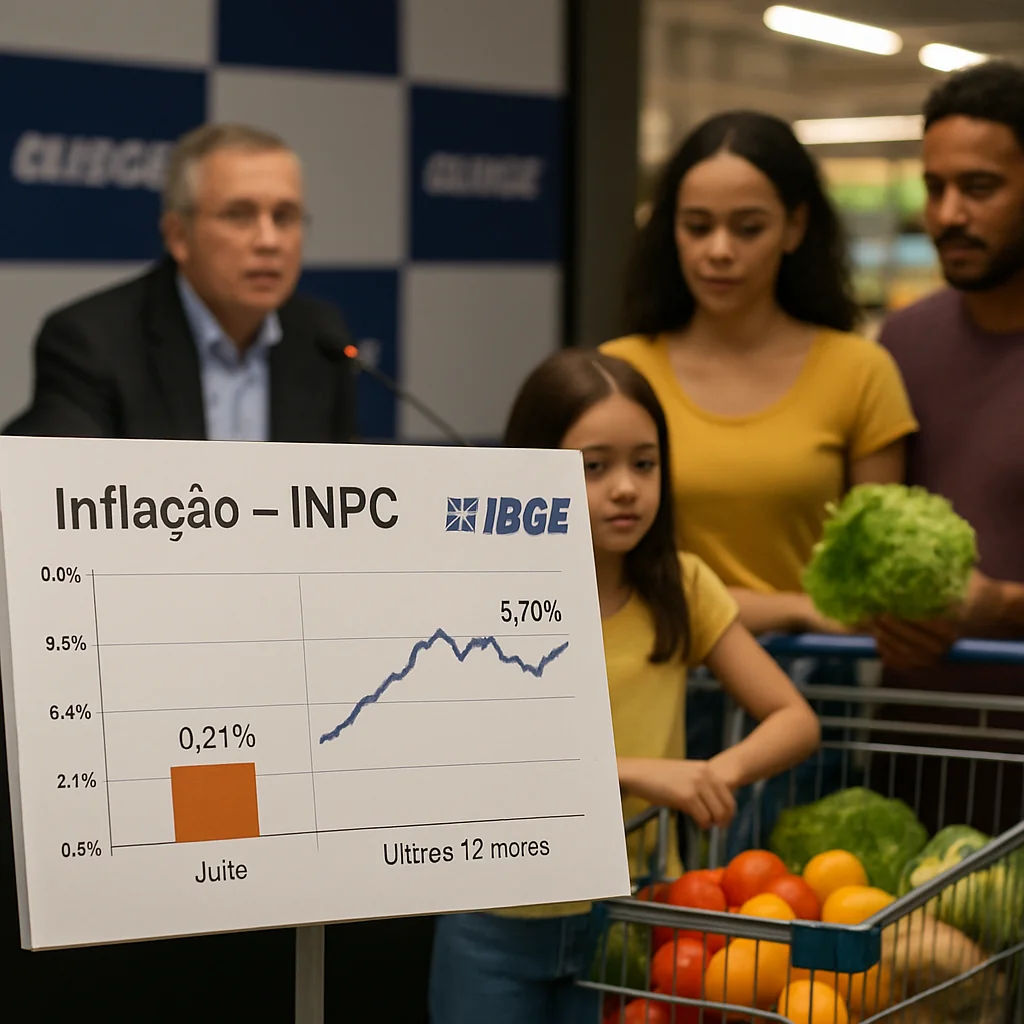 INPC em Julho: Inflação de 0,21% e Impactos para Famílias de Até 5 Salários