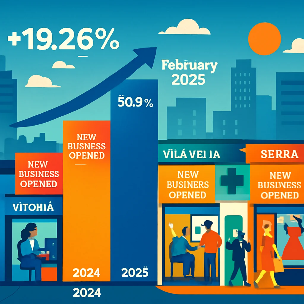 Abertura de Empresas Cresceu 19,26% no 1º Semestre de 2025, Superando 2024 e 2023