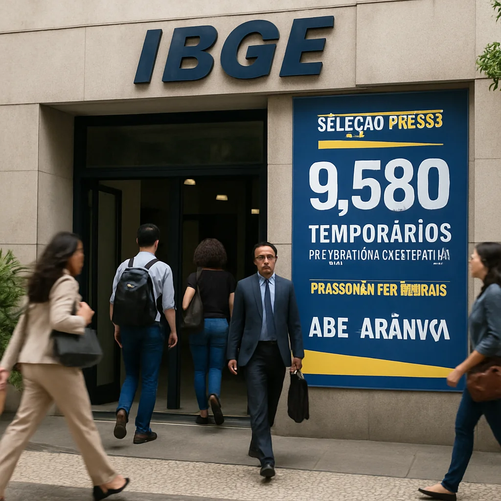 IBGE abre processo seletivo 2025: 9.580 vagas temporárias no país