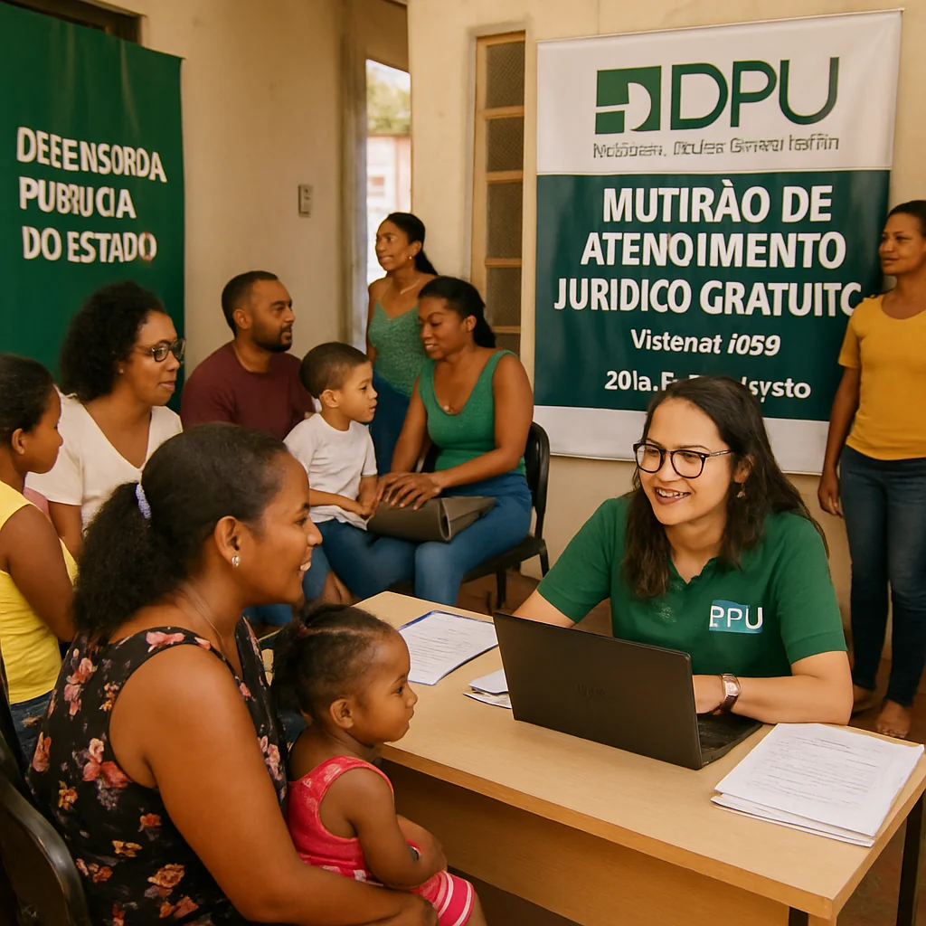 Mutirão Jurídico Gratuito da DPU em Valença (20-22/08): Apoio às Famílias de Baixa Renda