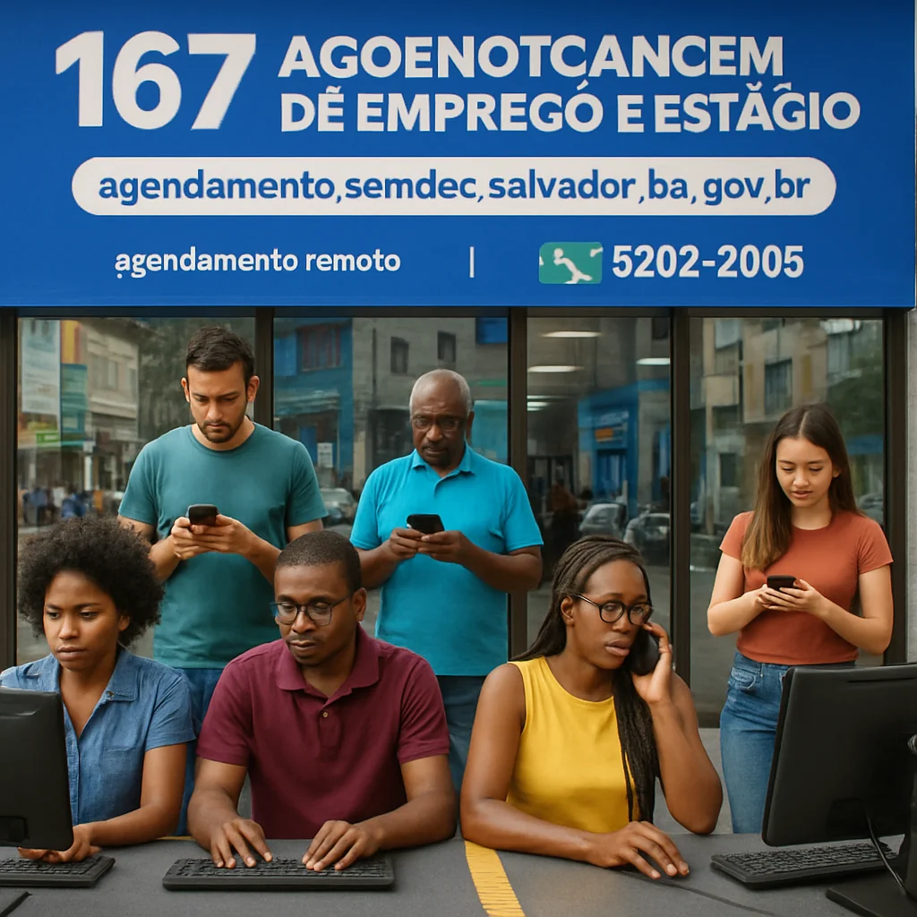 Simm Salvador oferece 167 vagas: agende pelo SEMDEC hoje às 17h30