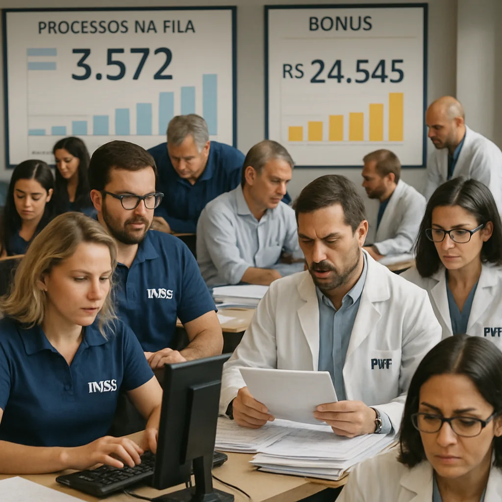 Bônus aos servidores do INSS e PMF para acelerar fila de 2,44 milhões