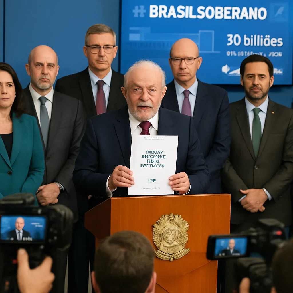 Lula lança MP Brasil Soberano com R$30 bilhões para empresas afetadas pelo tarifaço