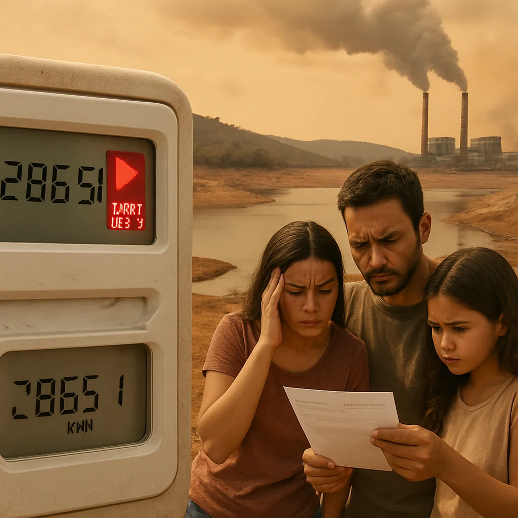 Conta de luz mais cara em agosto 2025: impacto da crise hídrica e mudanças climáticas