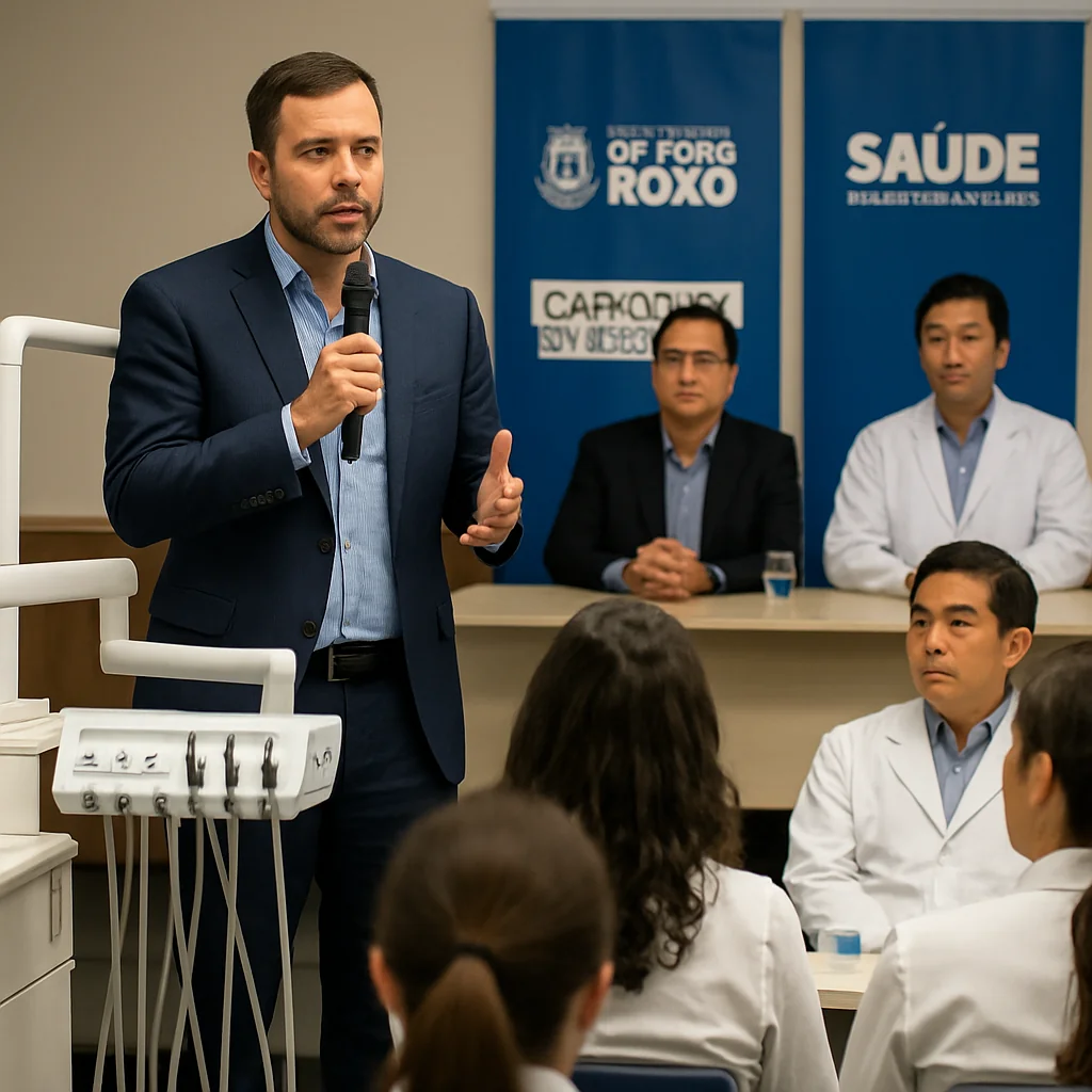 Secretário Eduardo Feital na 1ª Capacitação de Cirurgião-Dentista em Belford Roxo