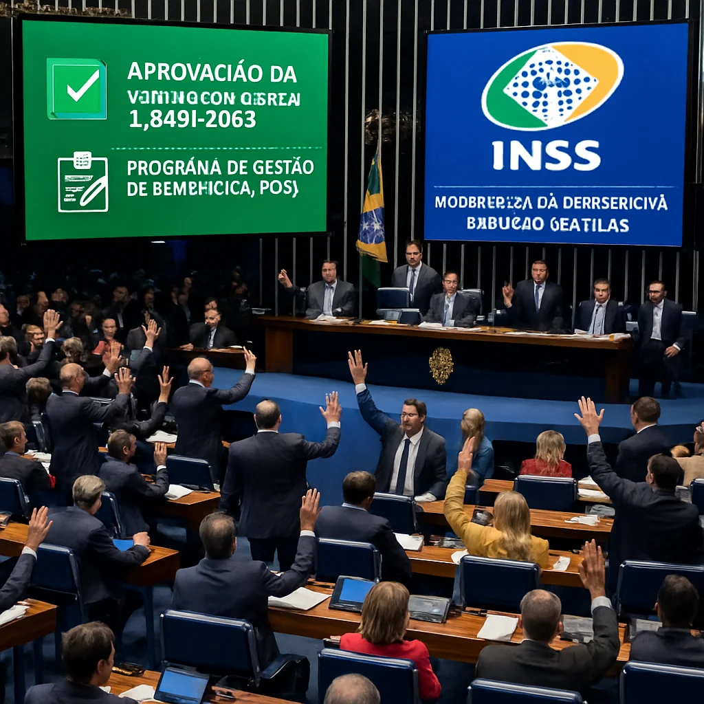 Senado aprova MP 1.296/2025 e cria Programa de Gerenciamento de Benefícios do INSS
