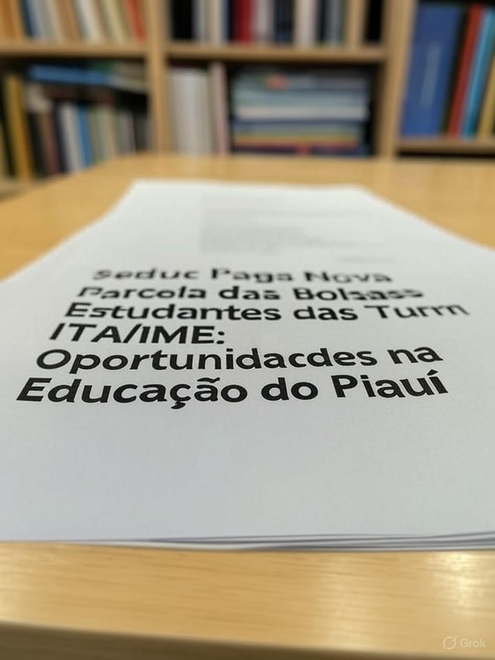 Seduc Paga Nova Parcela das Bolsas para Estudantes das Turmas ITA/IME: Oportunidades na Educação do Piauí