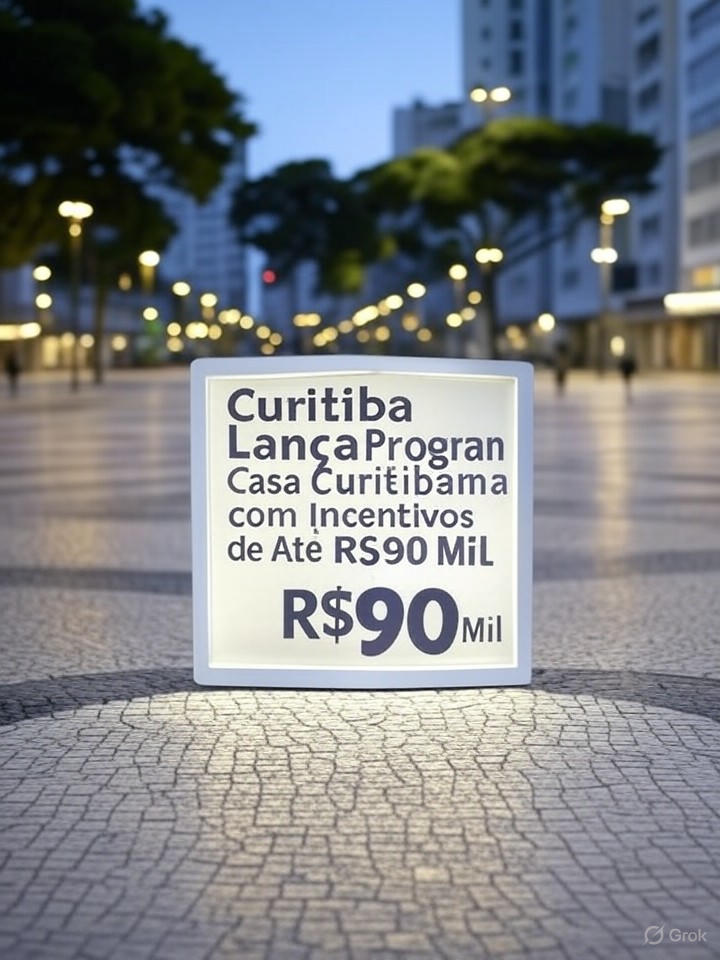 Curitiba Lança Programa Casa Curitibana com Incentivos de Até R$90 Mil