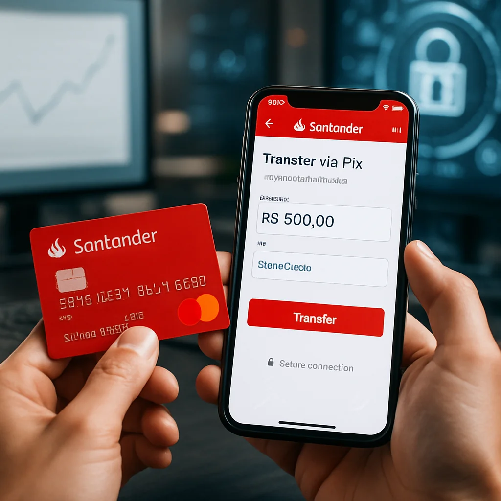 Pix com cartão de crédito Santander: como funciona e taxas 2025