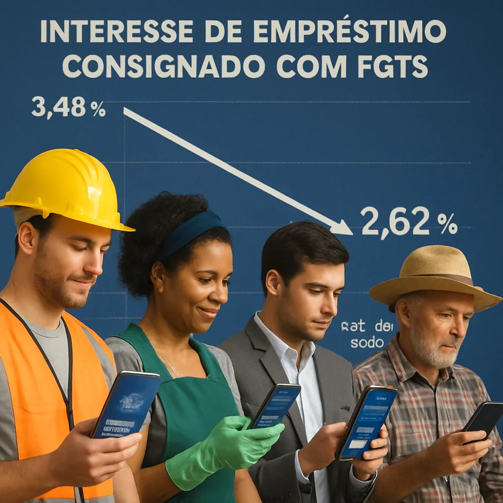 Crédito do Trabalhador setembro 2025: Queda expressiva nas taxas do consignado FGTS