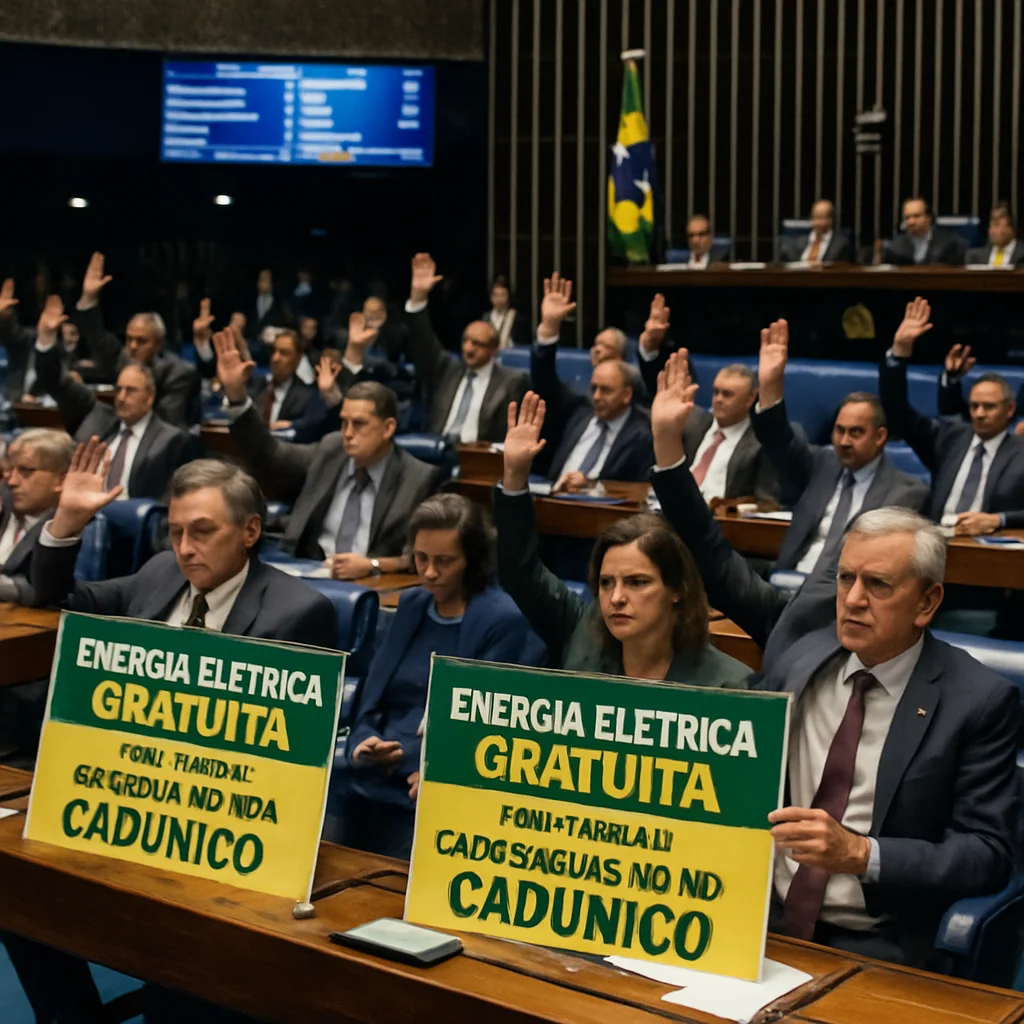 Senado aprova conta de luz gratuita para famílias de baixa renda