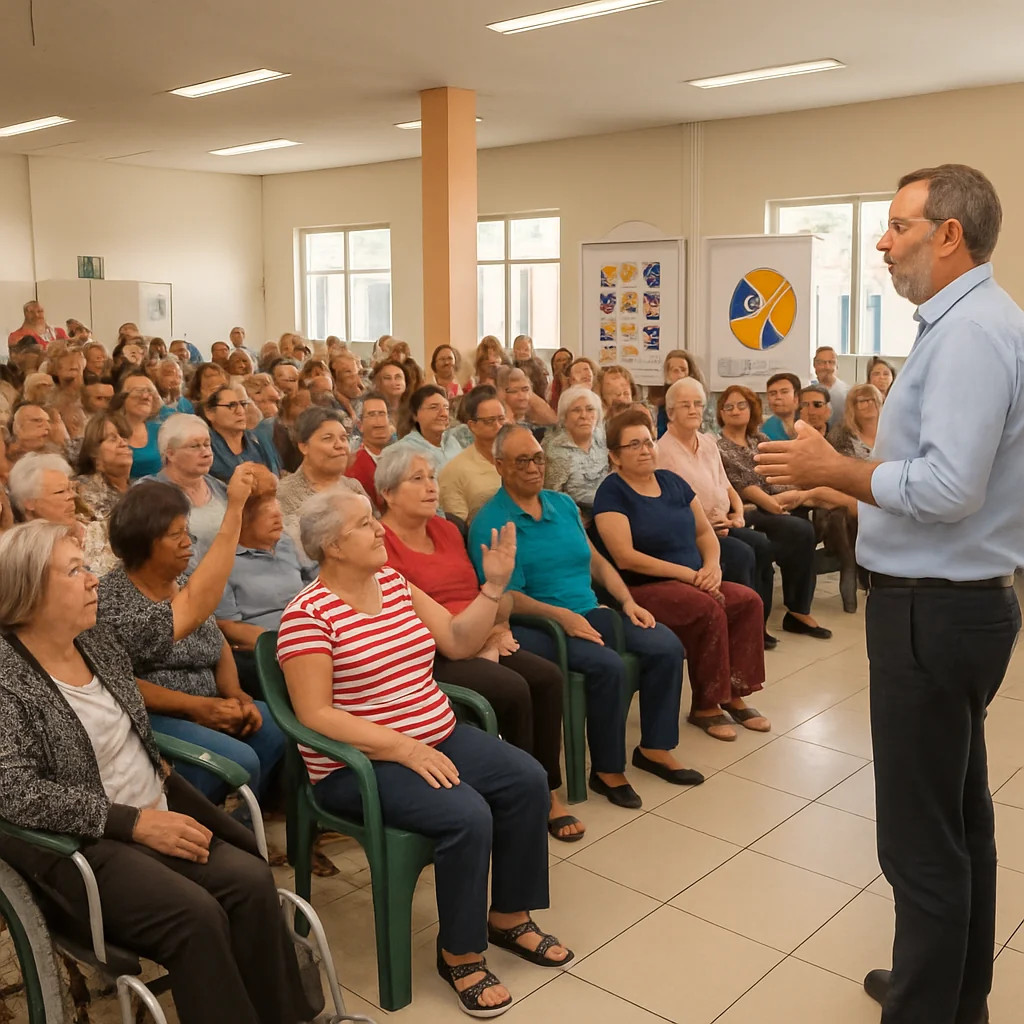 Prefeitura de Ilha Comprida realiza PAIF no CCMI com gerente do INSS de Iguape