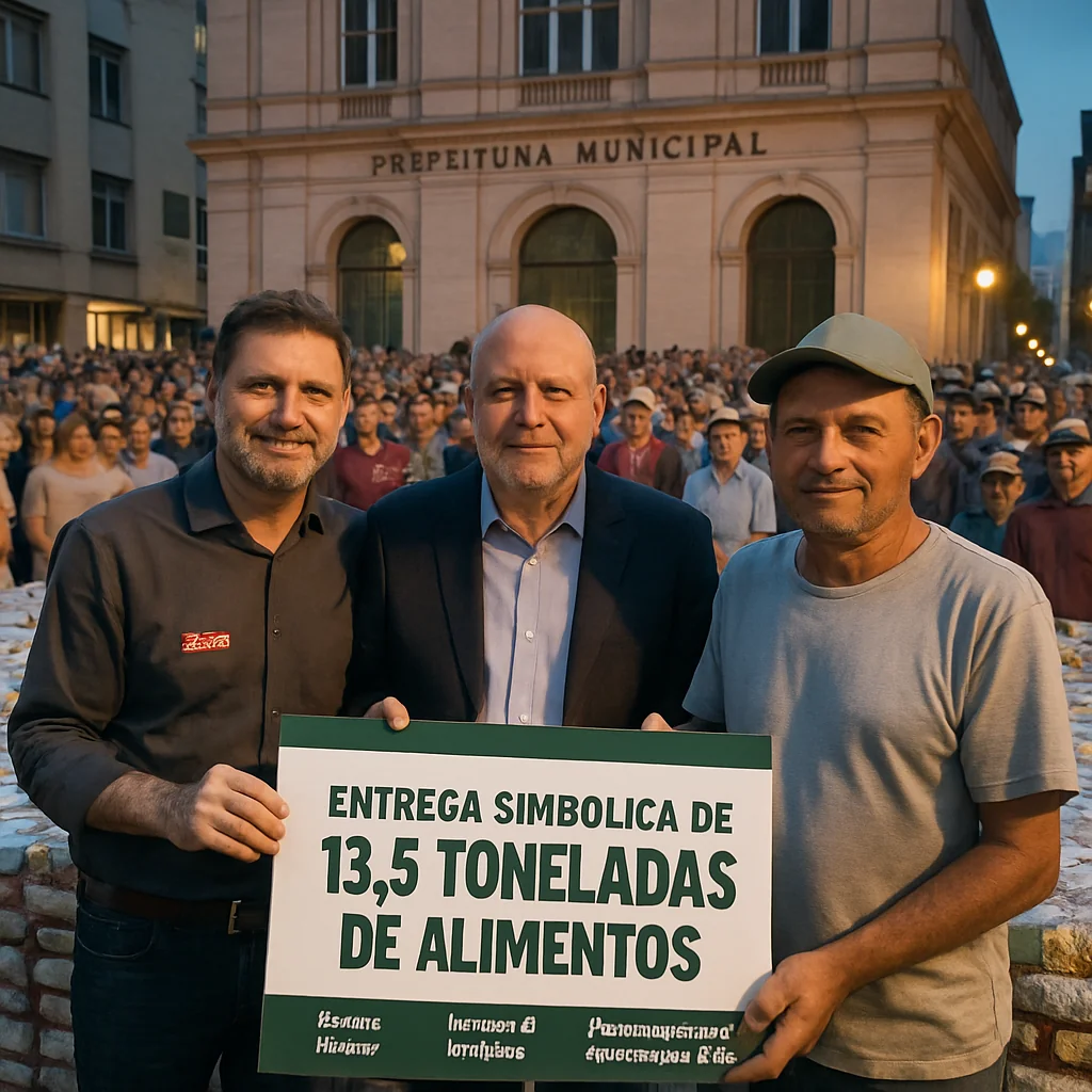 Por Julia Barcelos: Entrega simbólica de 13,5 toneladas a pescadores