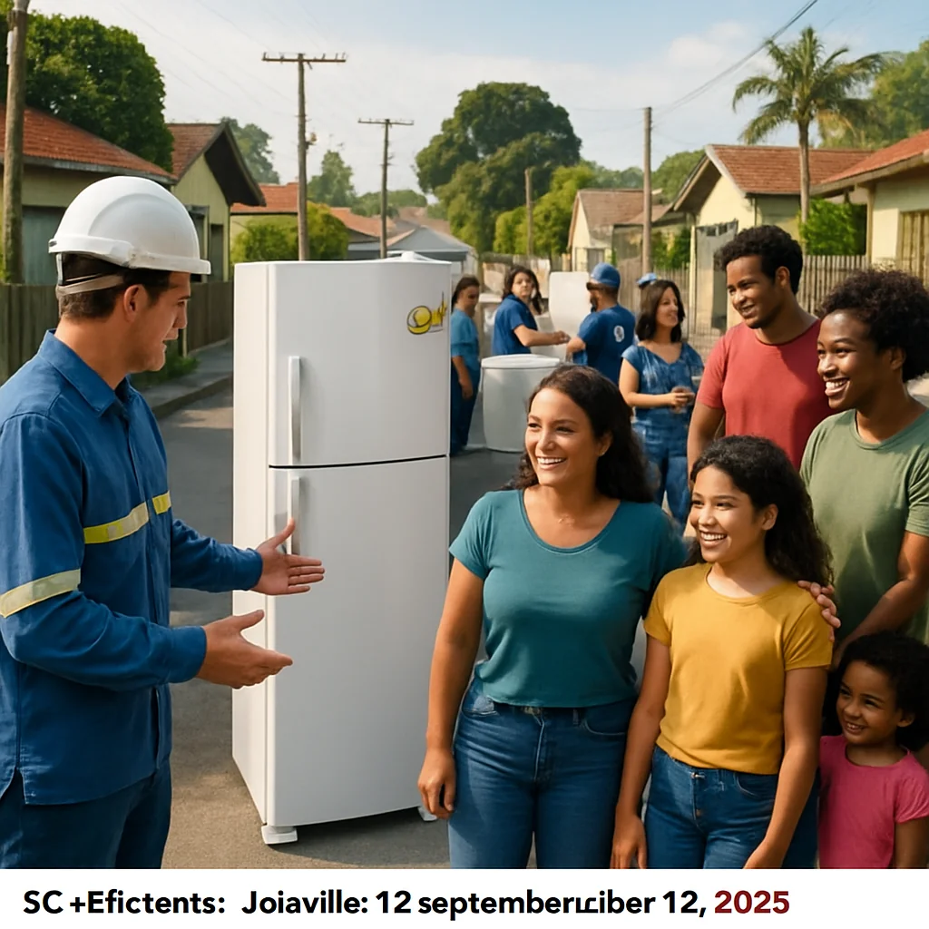 12 Set 2025: SC+EFICIENTE já entregou 800+ geladeiras em Joinville