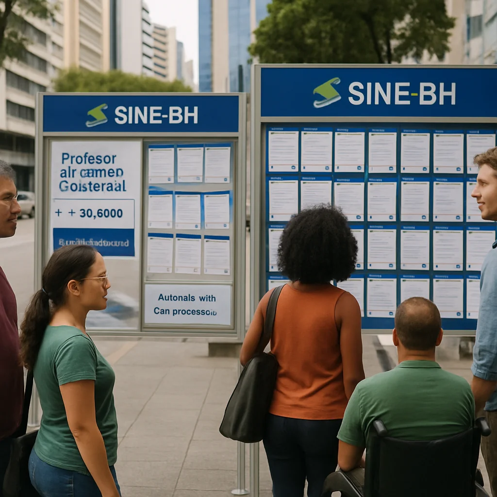 Carteira assinada Sine BH: Vagas para professor e empregos até R$ 3,4 mil