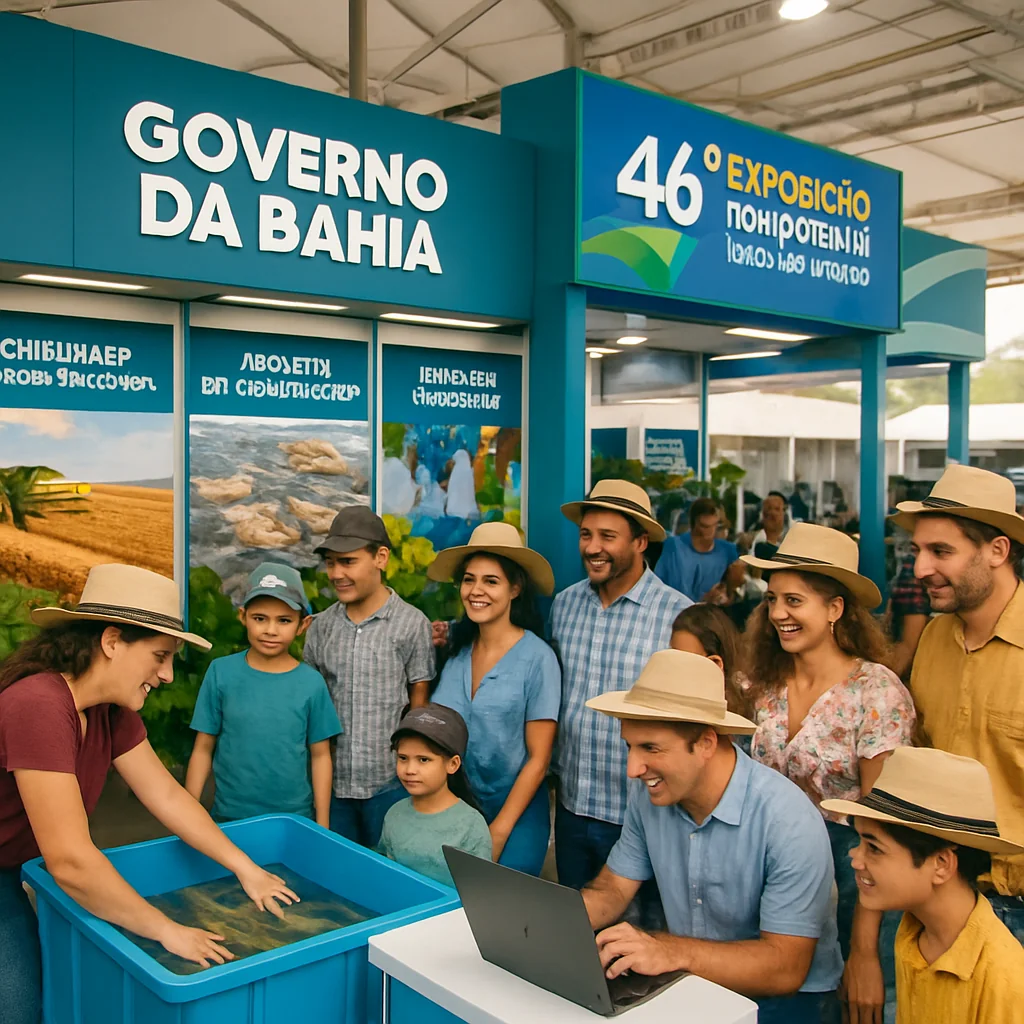 Produtores rurais encontram apoio técnico gratuito no estande do Governo da Bahia na 46ª Exposição Agropecuária de Feira de Santana
