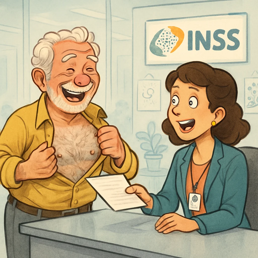 Piadas do Dia: Aposentado no INSS e a Surpresa do Cabelo Prateado