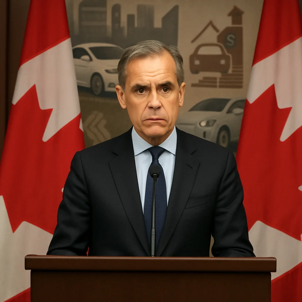 Mark Carney adia metas para veículos elétricos frente às tarifas Trump