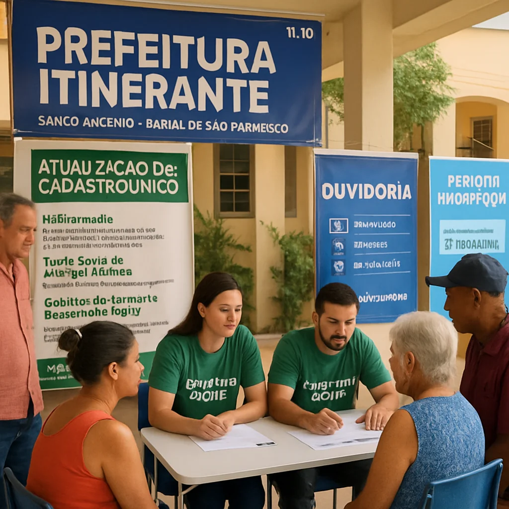 Prefeitura Itinerante leva atendimento do Cadastro Único ao Distrito de Santo Antônio