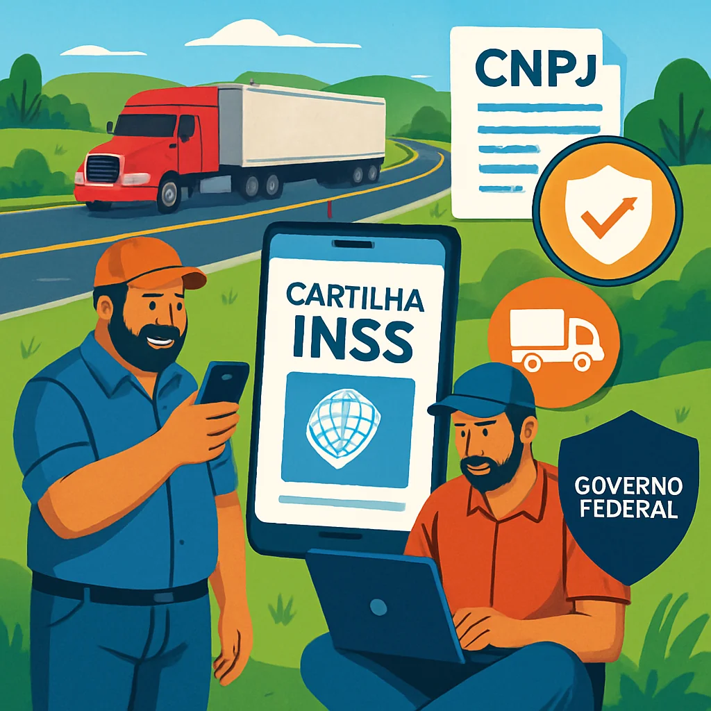 Previdência INSS lança cartilha para caminhoneiros: MEI Caminhoneiro e benefícios