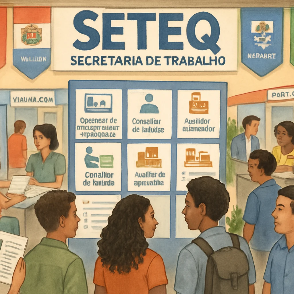 Seteq oferece 2.240 vagas com carteira em 40+ cargos em AL e MG