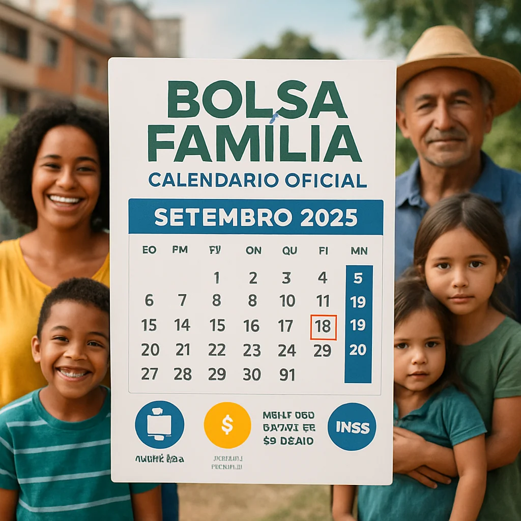 Calendário Bolsa Família setembro 2025: pagamento inicia 17/9 para NIS final 1