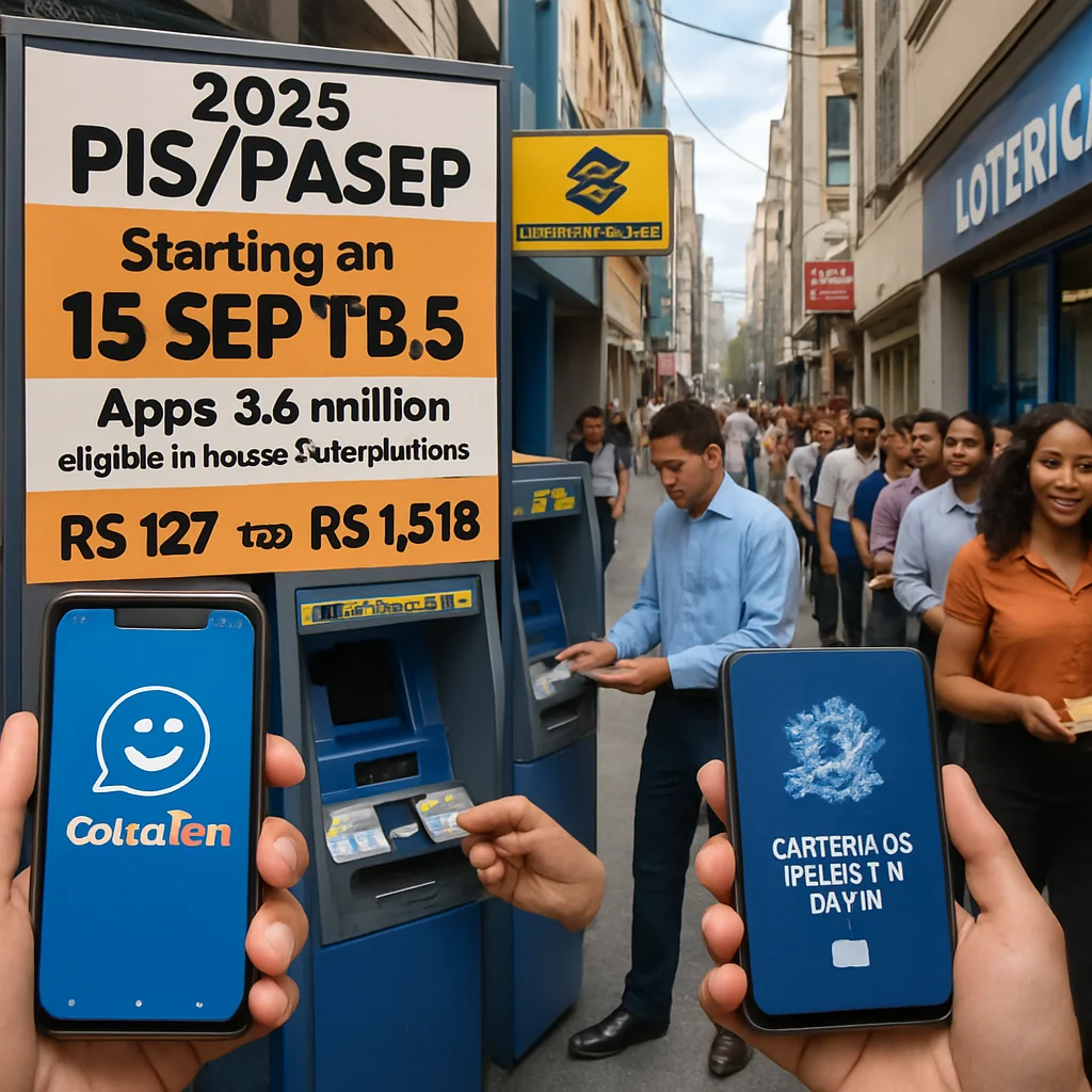 Liberação do Abono PIS/PASEP 2025 a partir de 15/09 beneficia 3,6 milhões