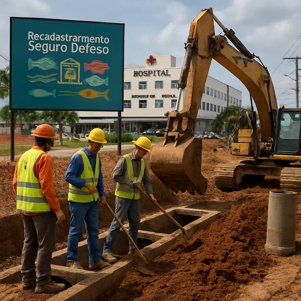 Prefeitura garante intervenção em drenagem para ampliar Hospital Santa Juliana e alerta pescadores sobre recadastramento Seguro-Defeso