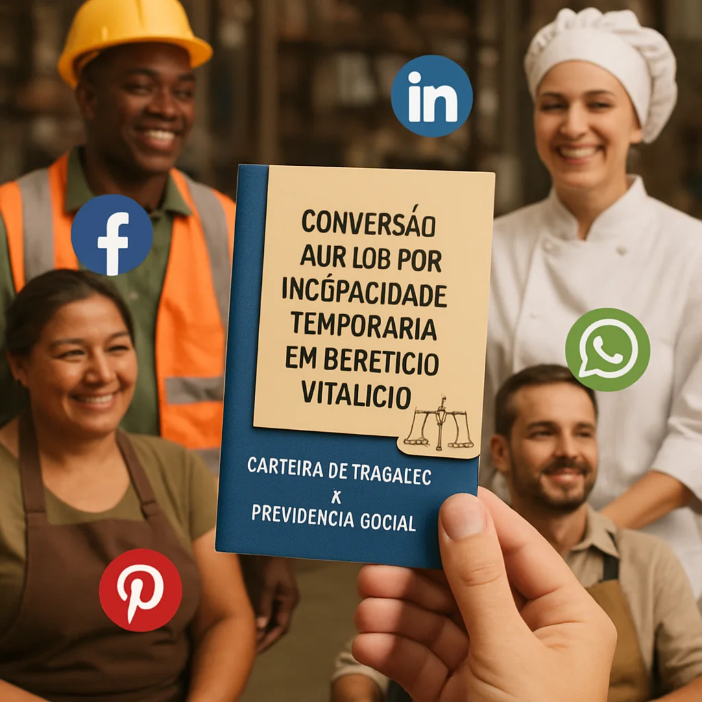 Facebook X Linkedin Pinterest WhatsApp: Auxílio-Doença Transformado em Benefício Vitalício